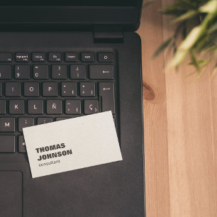 Cool Stylish Brown Paper Texture Consultant Business Card