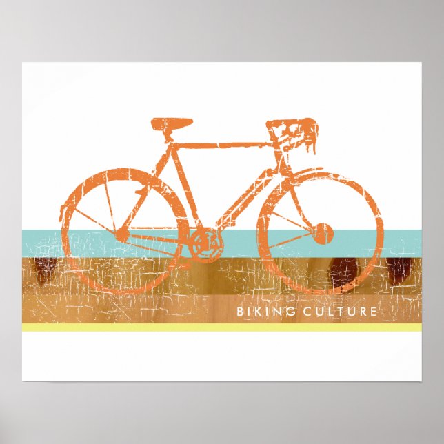 cool & stylish, cycling inspired, bicycle poster (Front)