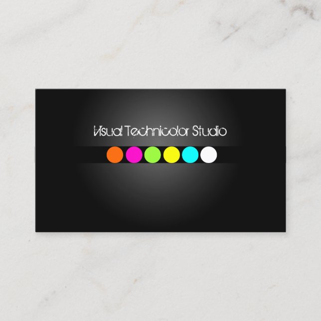 Cool / Stylish fluorescent dots Business Card (Front)