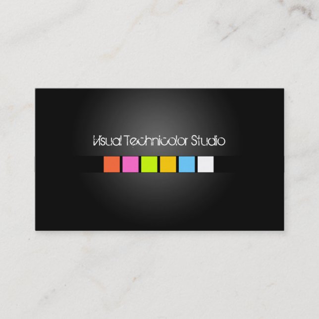 Cool / Stylish fluorescent squares Business Card (Front)