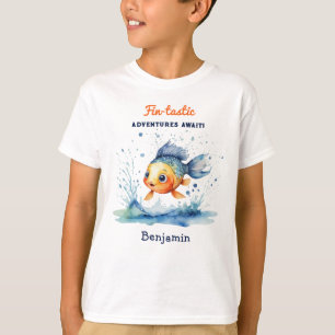Cool Stylish Jumping Fish Personalised T-Shirt