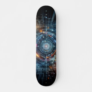 cool stylish neon design skateboard