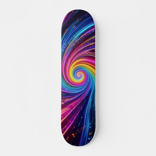 cool stylish neon design skateboard (Front)