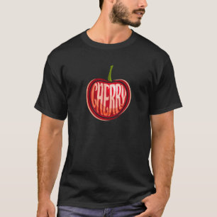 Cool Stylish Red Cherry Illustration Graphic Desi T-Shirt