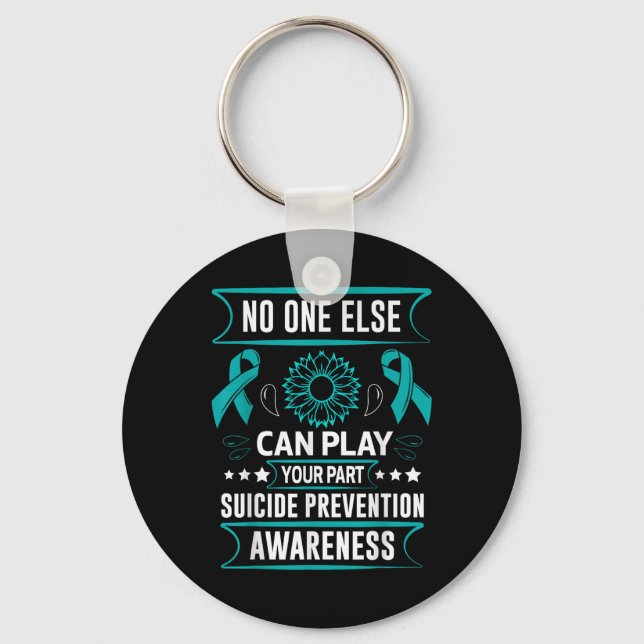 Cool Suicide Awareness Cute Awareness For Suicide  Key Ring (Front)