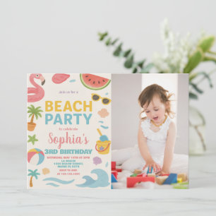 Cool Summer Beach Birthday Invitation & Decor