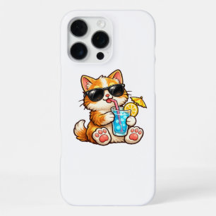 Cool Summer Cat iPhone 16 Pro Max Case