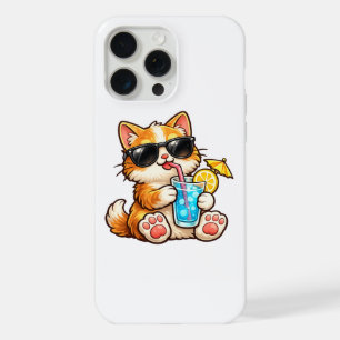 Cool Summer Cat iPhone 15 Pro Max Case