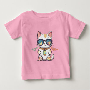 Cool Summer Cat Wearing Sunglasses Baby T-Shirt