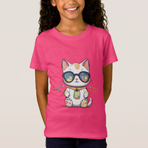 Cool Summer Cat Wearing Sunglasses T-Shirt