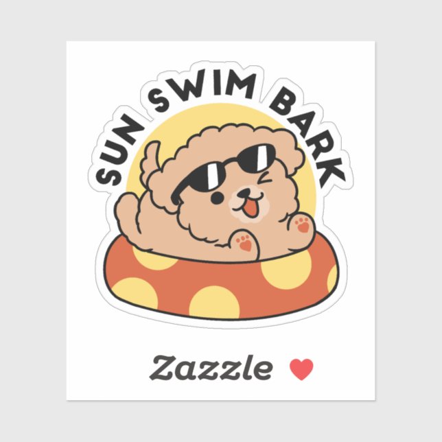 Cool Summer Dog Floating – Cute Puppy Pool Party (Sheet)