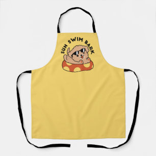 Cool Summer Dog Floating – Cute Puppy Pool Party Apron