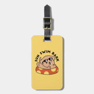 Cool Summer Dog Floating – Cute Puppy Pool Party Luggage Tag