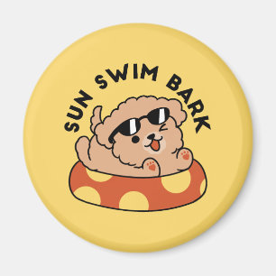 Cool Summer Dog Floating – Cute Puppy Pool Party Magnet