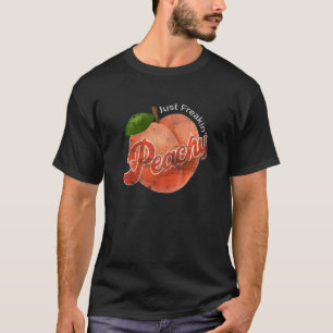 Cool Summer Fruit Retro Just Peachy & Keep It Peac T-Shirt