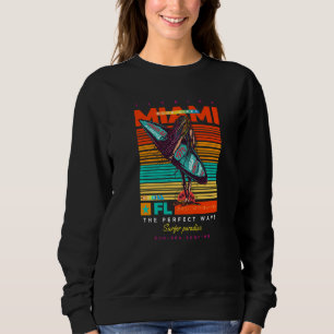 Cool Summer Miami FL. Adventure Illustration Outfi Sweatshirt