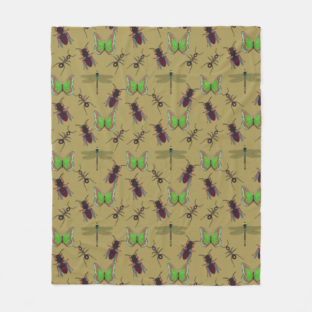 Cool Summer Pattern Fleece Blanket (Front)