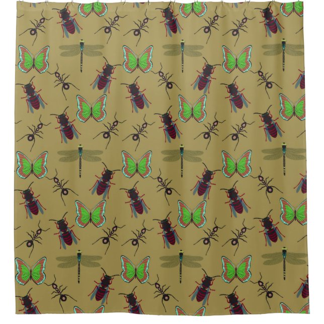 Cool Summer Pattern Shower Curtain (Front)