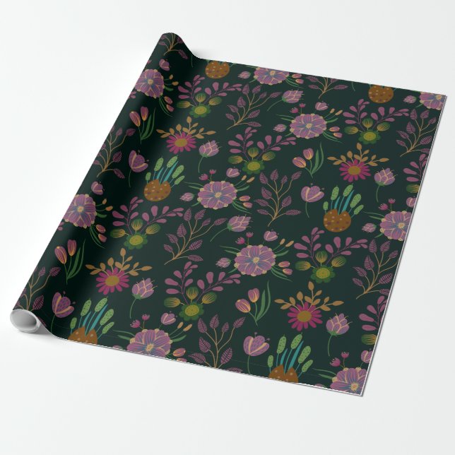 Cool Summer Pattern Wrapping Paper (Unrolled)