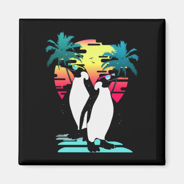 Cool Summer Penguin Magnet (Front)