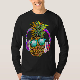 Cool Summer Pineapple Graphic Illustration Outfit  T-Shirt