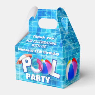 Cool Summer Pool Party Swimming Water Fun Favour Box