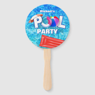 Cool Summer Pool Party Swimming Water Fun Hand Fan