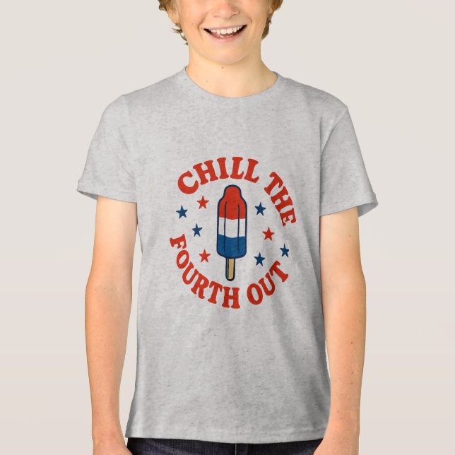 Cool Summer Popsicle Celebration Design Tri-Blend Shirt (Front)