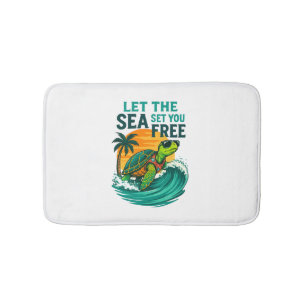 Cool Summer – Sea Turtle Vibes Bath Mat