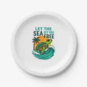 Cool Summer – Sea Turtle Vibes Paper Plate