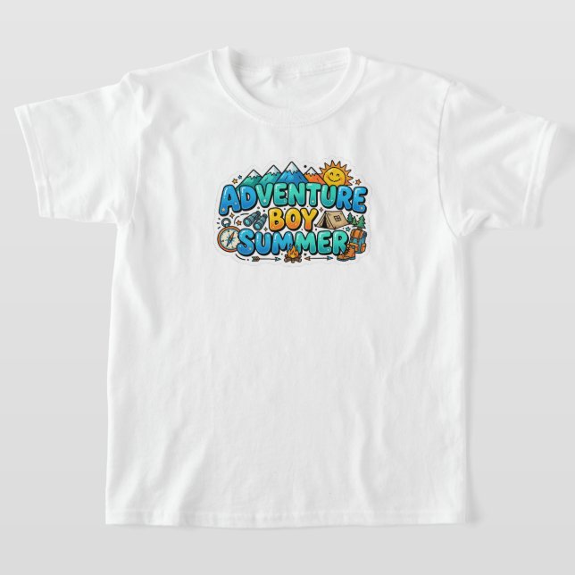 cool summer t shirt design for boys (Laydown)