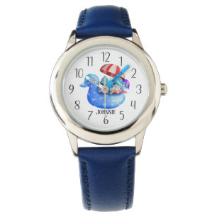 cool Summer unisex gnome add name kids Watch