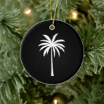 Cool Summer Vacation Sunset Beach Palm Tree Ceramic Tree Decoration<br><div class="desc">Cool Summer Vacation Sunset Beach Palm Tree</div>