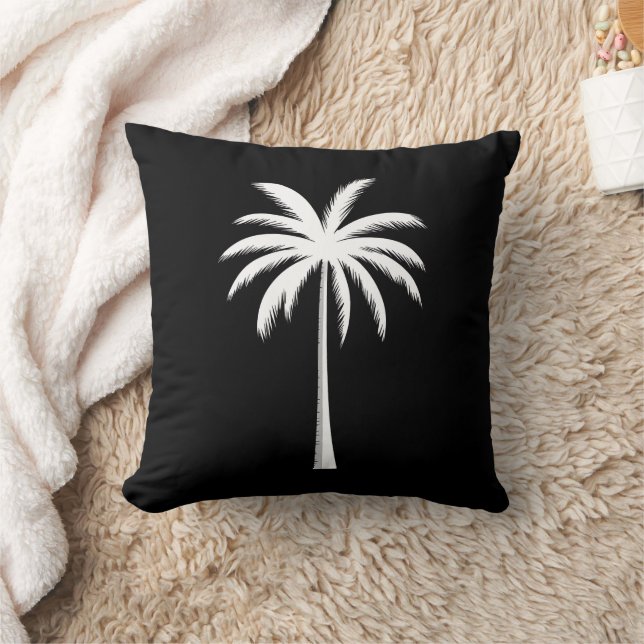 Cool Summer Vacation Sunset Beach Palm Tree Cushion (Blanket)
