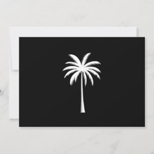 Cool Summer Vacation Sunset Beach Palm Tree Invitation