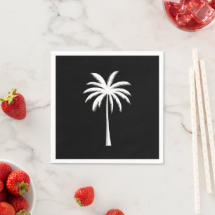 Cool Summer Vacation Sunset Beach Palm Tree Napkin