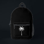 Cool Summer Vacation Sunset Beach Palm Tree Printed Backpack<br><div class="desc">Cool Summer Vacation Sunset Beach Palm Tree</div>