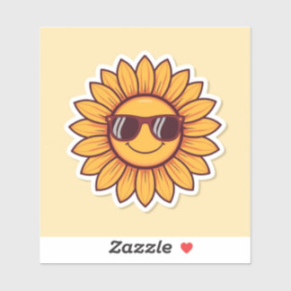 Cool Sunflower with Sunglasses 