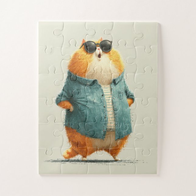 Cool Sunglasses Cat – Stylish Puzzle (Vertical)