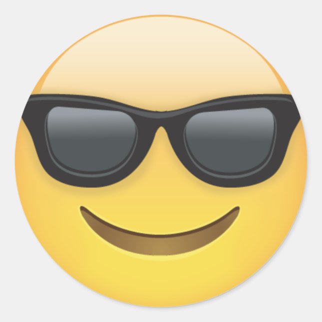 Cool Sunglasses Emoji Dude Stickers (Front)