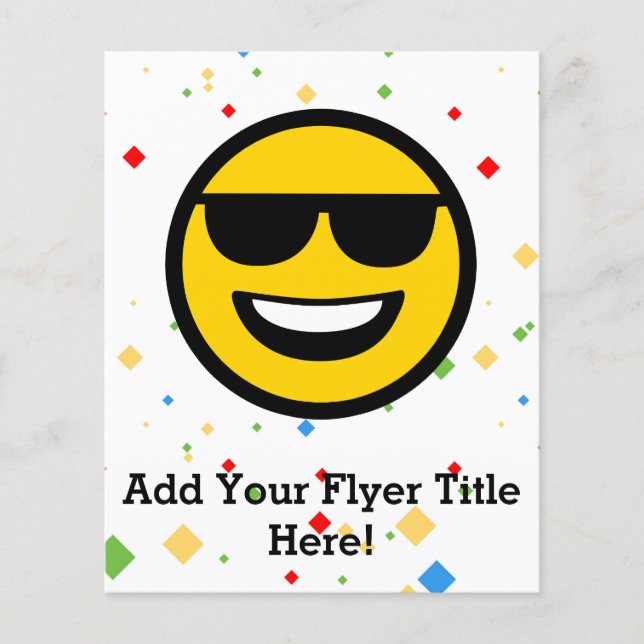 Cool Sunglasses Emoji Flyer (Front)