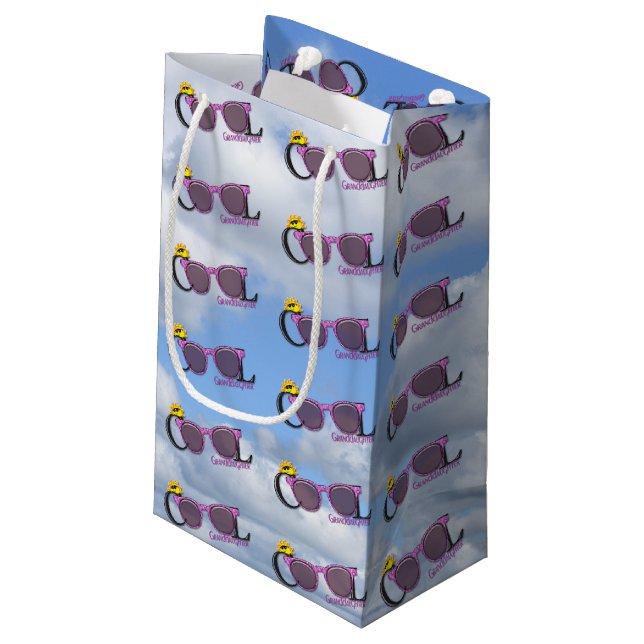Cool sunglasses for Granddaughter Small Gift Bag (Back Angled)