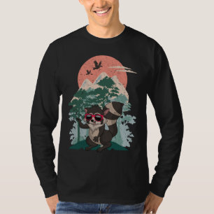 Cool Sunglasses Forest Animal Trash Panda Racoon T-Shirt