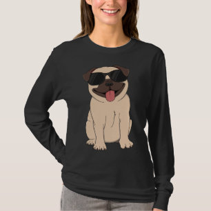 Cool Sunglasses Pug Dude Dog Lover Puppy Kids Boys T-Shirt