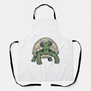 Cool Sunglasses Tortoise Vintage Vector Design_1 Apron