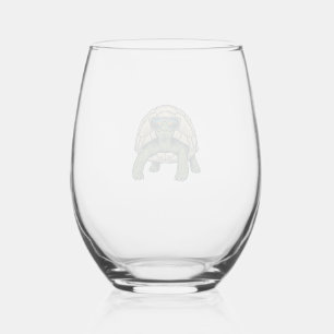 Cool Sunglasses Tortoise Vintage Vector Design_1 Stemless Wine Glass