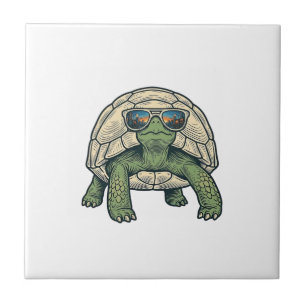 Cool Sunglasses Tortoise Vintage Vector Design_1 Tile