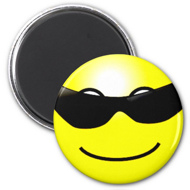Cool Sunglasses Yellow Face Magnet (Front)