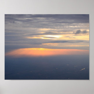 cool sunset in air poster