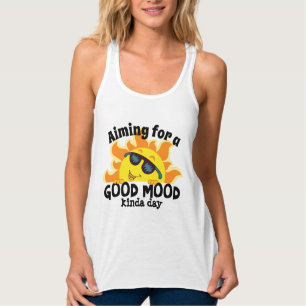 Cool Sunshine in Sunglasses Happy Hipster Summer Singlet